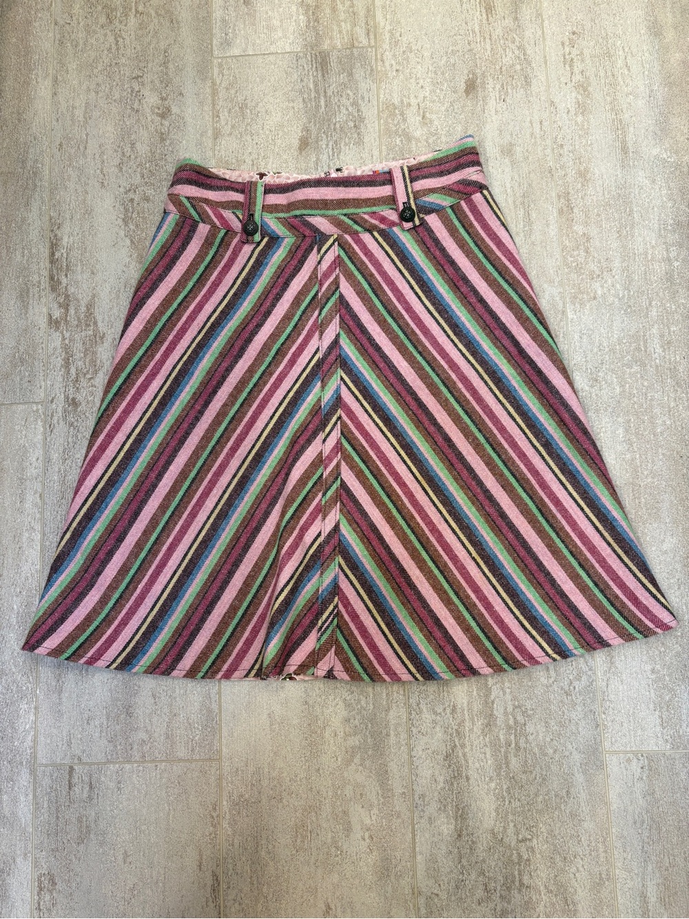 Vintage Petro Zillia Midi Chevron Skirt